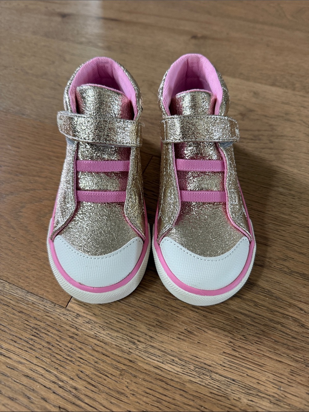 See Kai Run Girls Gold & Pink High-Top Sneakers 11
